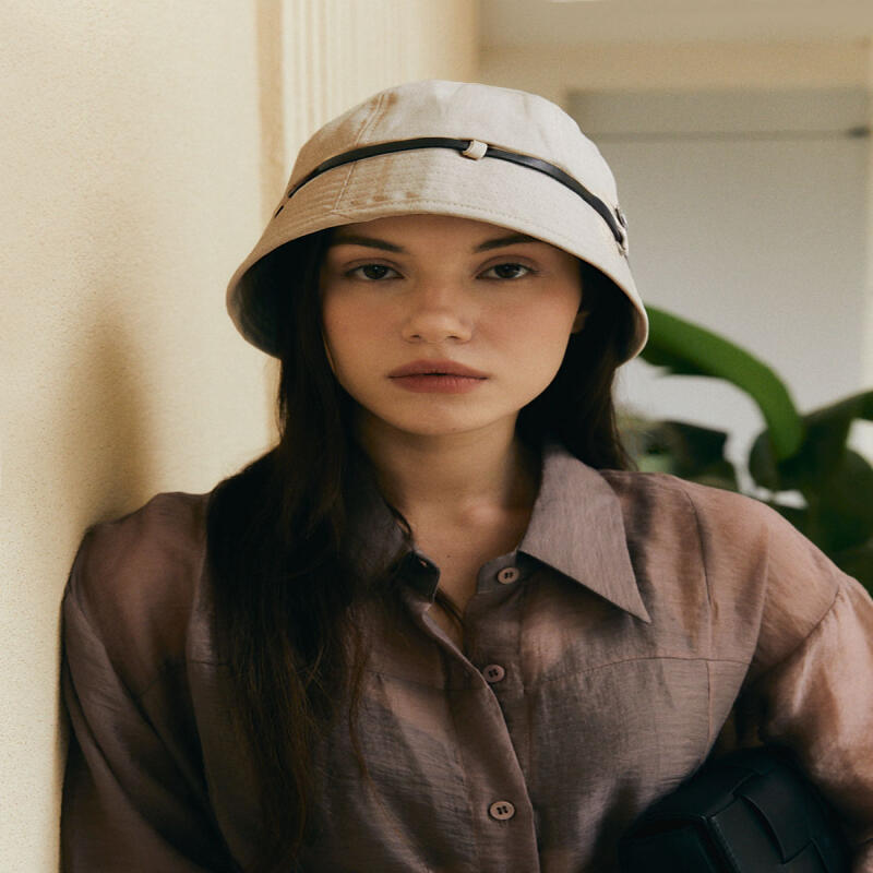 Женская Хлопковая Шляпа с Пряжкой H001 ВЕРБЛЮЖИЙ Camel