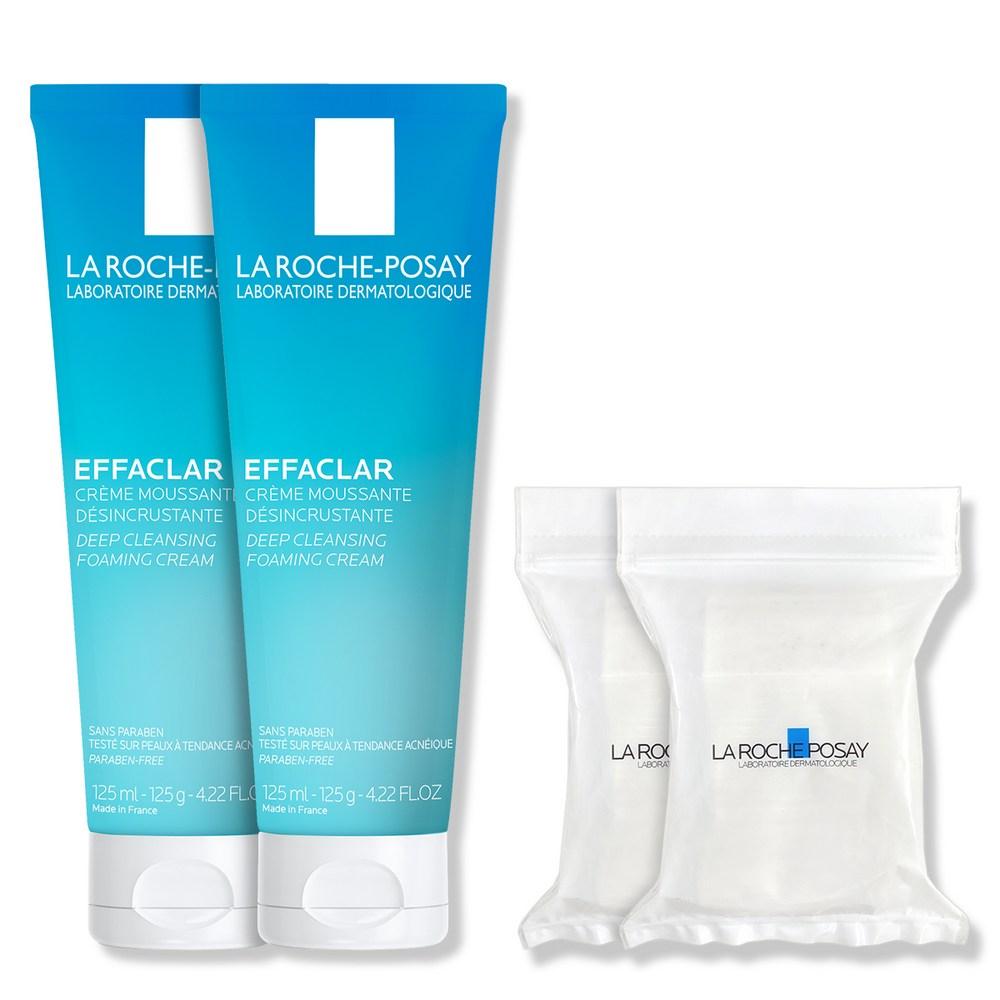 

La Roche-Posay Effaclar Deep Cleansing Foaming Cream 125 мл + ватный диск 30 шт. Набор, 2 комплекта