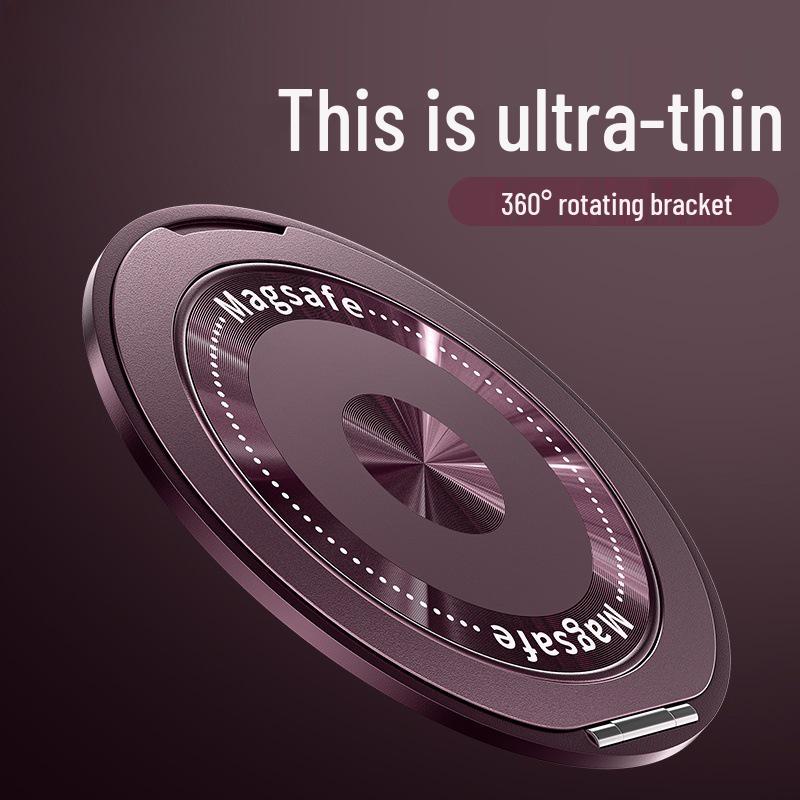 Lazy 360 Rotating Phone Holder: Ultra-Thin Foldable Stand with Iron Sheet & Plastic for Horizontal/Vertical Screens