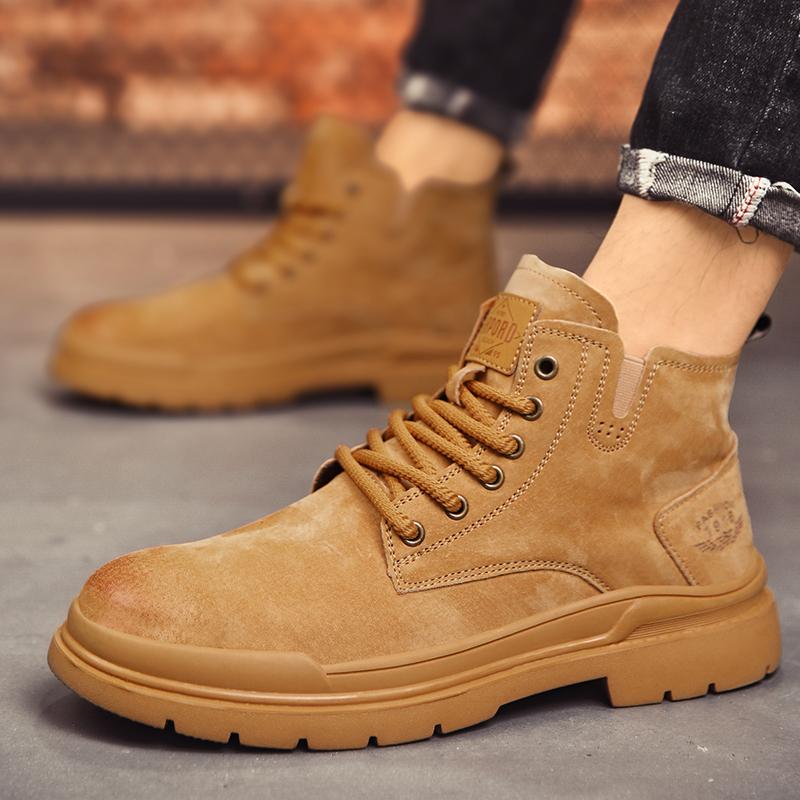 Martin boots spring and autumn mid-help thick-soled soft-soled kicks can't be rotten rhubarb boots winter velvet cotton shoes