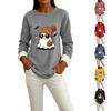 Women's Lined Long Sleeve Halloween Print Pullover for Winter Casual Wear