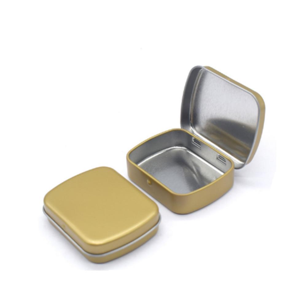Mini kovová plechová krabička s panty a víčkem, Prázdné plechovky, Malý úložný prostor na sladkosti, Krabičky na sbírky šperků, Domácí organizér