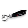 Car Key Accessory New Metal Leather Emblem Keychain Key Ring Cover For Mitsubishi ASX Lancer Pajero Outlander L200 EVO Accessory