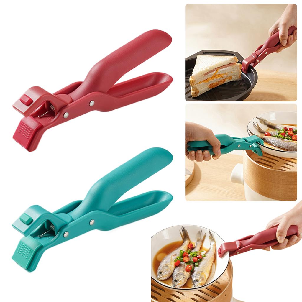 Anti-Scalding Dish Plate Gripper Clips Silicone Heat Insulation Bowl Clip Non-Slip Tongs Clamp Holder for Kitchen Cooking Baking