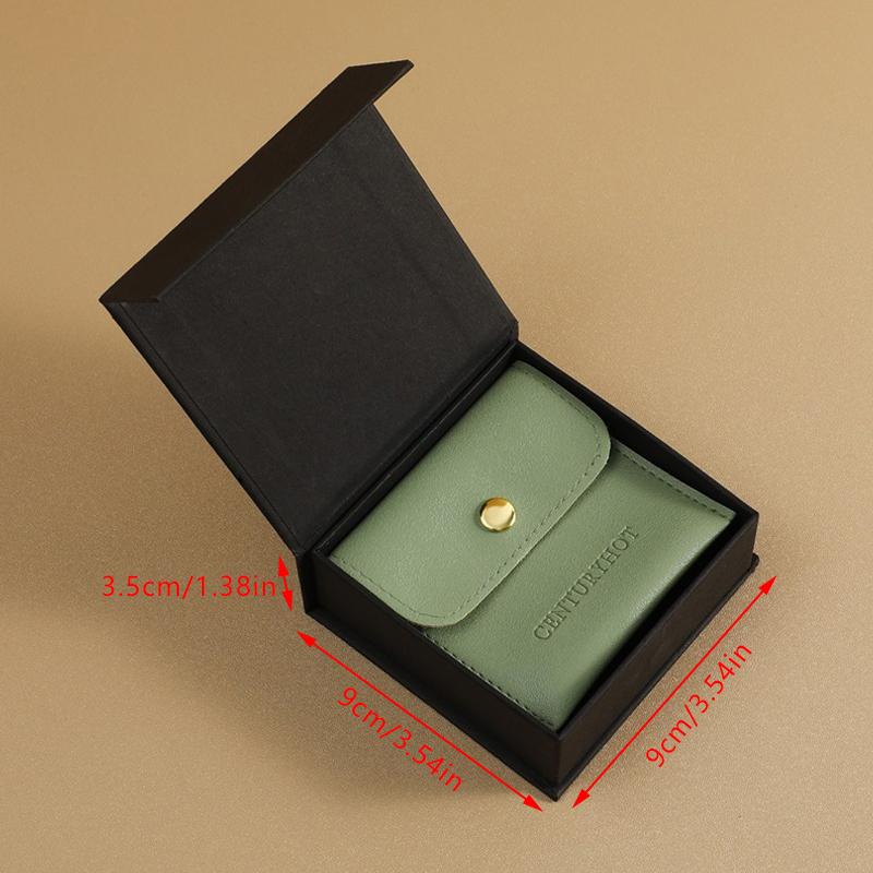 Pu-Ledertaschen-Set Klappdeckel-Papier-Schmuckschatulle Aufbewahrung für Halsketten, Armbänder, Ohrringe Geschenkbox High-End-Schmuckorganizer