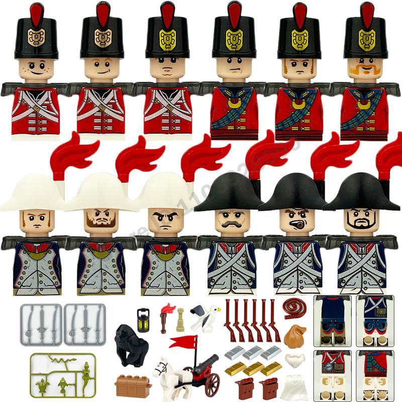 Medieval Military Building Blocks Roman Officer Soldier Knight Imperial Army Head Of State Elf Hunter Lion King War Horse Brick