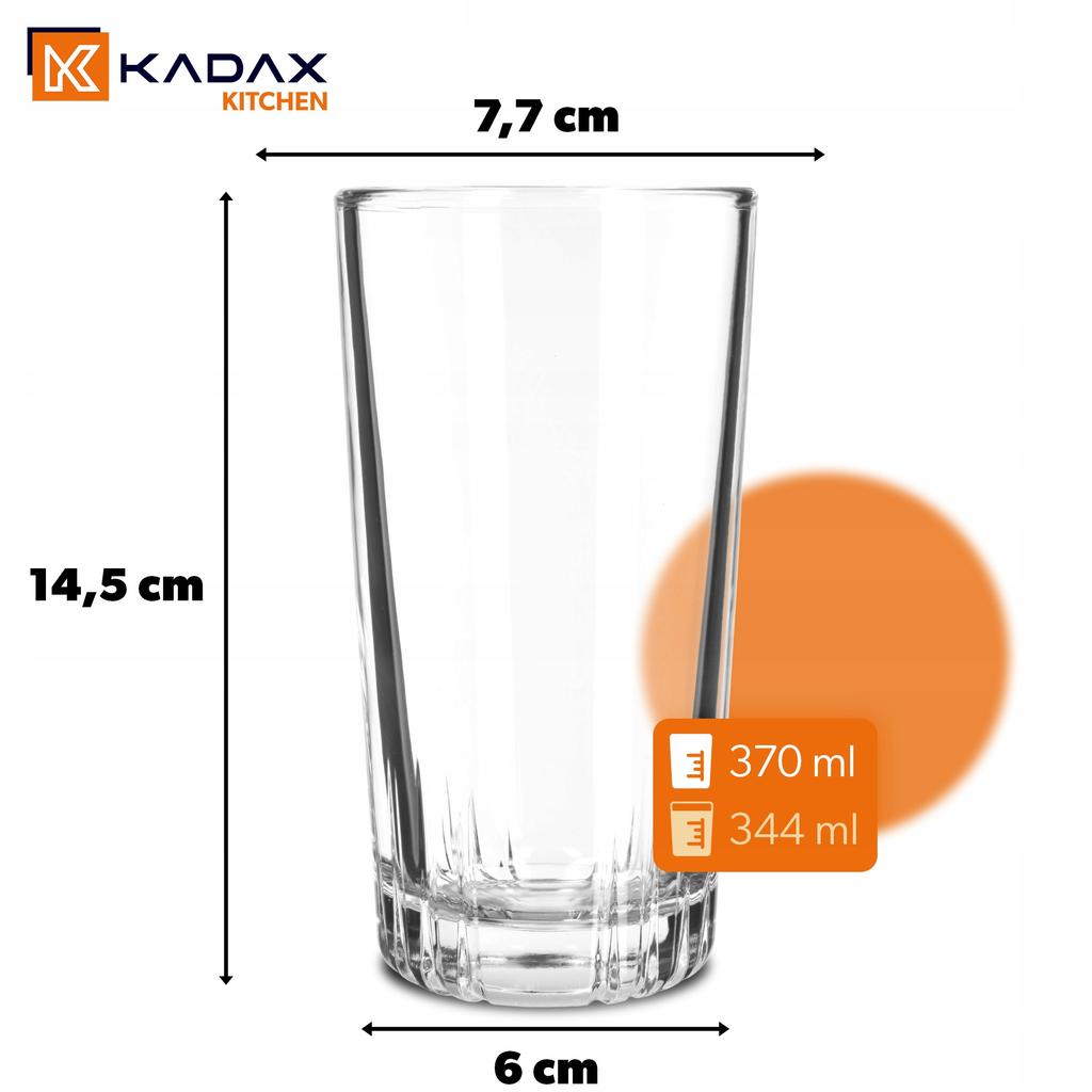 KADAX Glasses 340ml Set of Glasses for Drinks