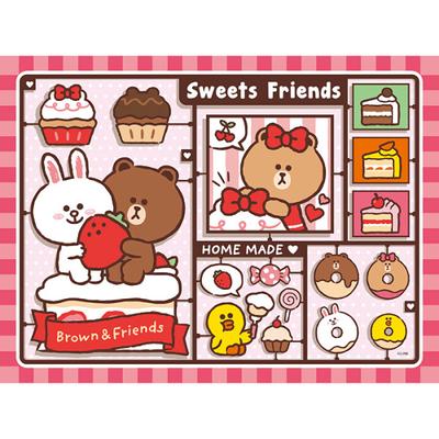 150 Piece Jigsaw Puzzle - Line Friends Dessert Collection, Popular Korean Puzzle