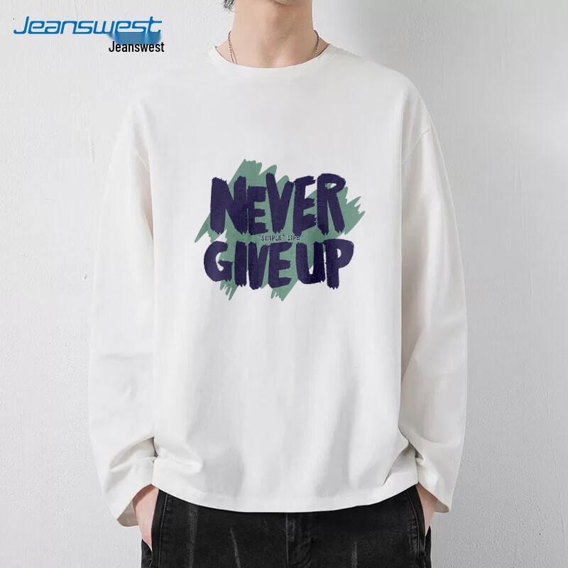 Jeanswest Men s Pure Cotton Loose Long Sleeve T-Shirt 3XL