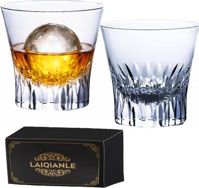 MGOXO Whiskey Set of Crystal Cut Handcrafted by In a Paulownia Wood Suitable for Cold Plum and Other Alcoholic A Perfect Gift for and Other Special