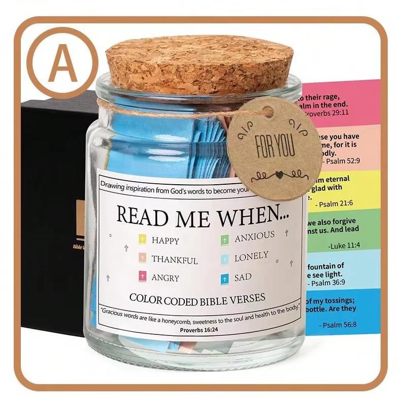 Bible Verses in Glass Jar Bible Verse Jar Spanish English Christian Scripture Prayer Hope Jar For Spiritual Growth Pious Prayer