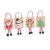 Jinmingguan Creative Burlap Christmas Tote Bag with Feet for Candy Gifts