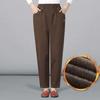 Women's Winter Warm Loose Casual Pants Large Size Lace-up Pants Thickened Solid Color Pants
