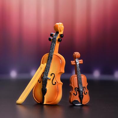 Micro-landscape Resin Decorative Items Simulated Musical Instruments Piano and Guitar Miniature Desktop Ornaments
