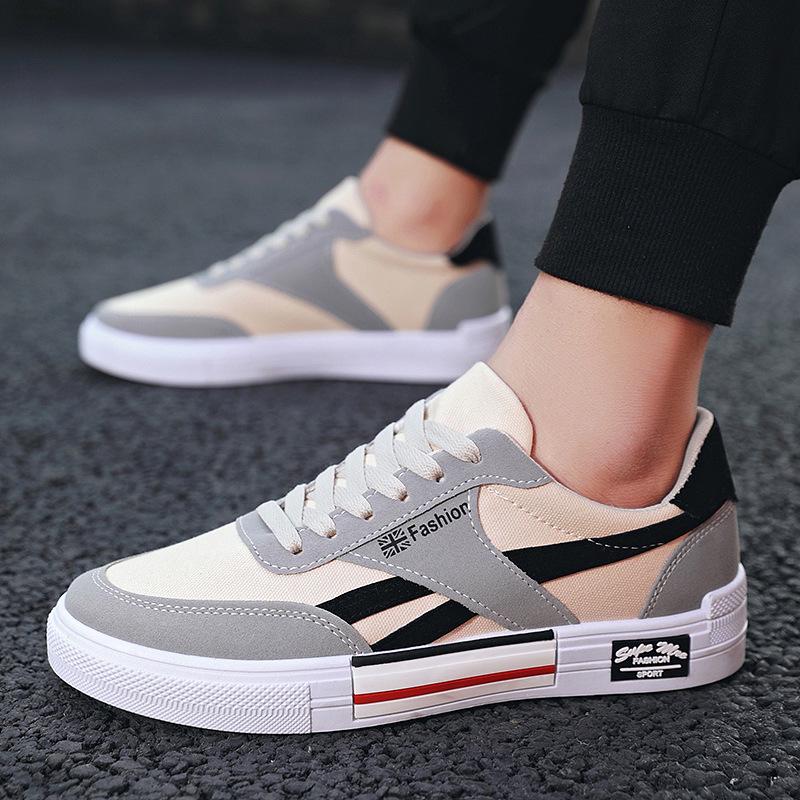 2023 Trendy Korean Style Men s Canvas Shoes - Black & White Versatile Warm Casual Sneakers 40