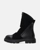 Black Suede Women' Ankle Boots with Leather Inserts Black Suede Women' Ankle Boots with Leather Inserts 40