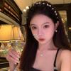 Zircon Bow Peach Tea Headband: 2025 Luxury Style for Women