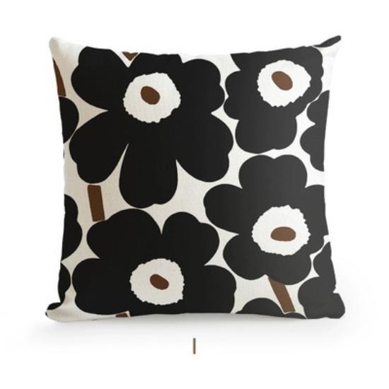 

Nordic Finnish Sunflower Plant Flower Print Short Plush Pillow Cover Home Sofa Cushion Cushion Cover 45 * 45 without pillow core