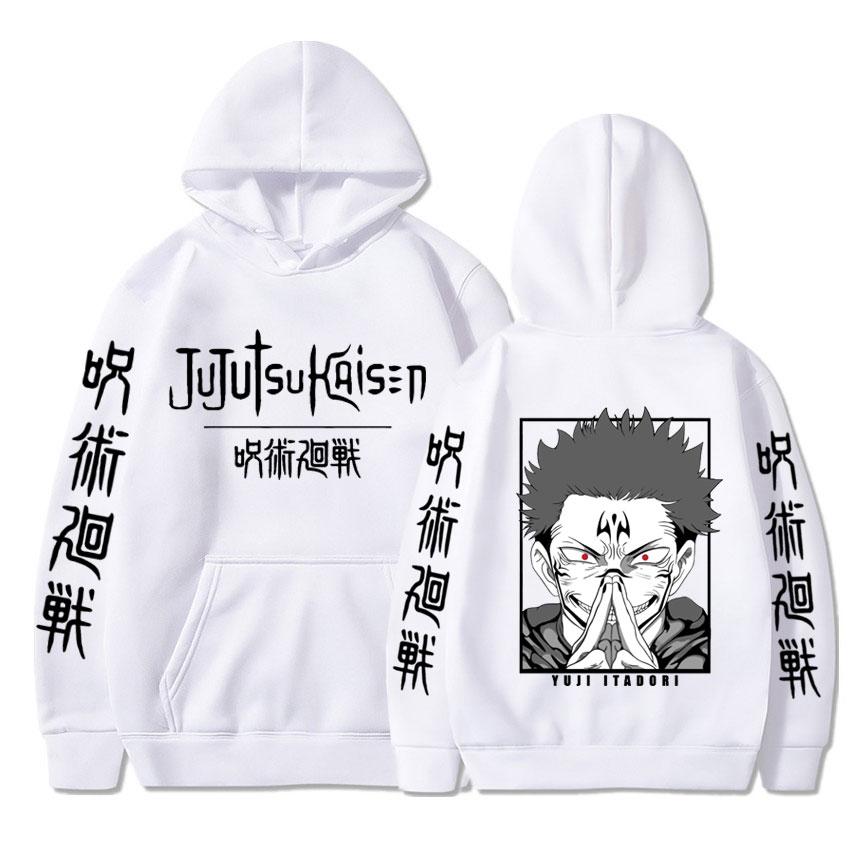 Manga Jujutsu Kaisen Ryomen Sukuna Grafické Mikiny Vintage Oversized Mikina s Kapucí Hip Hop Dlouhý Rukáv Mikina Pánské Dámské Oblečení