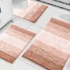Snowflake Fleece Floor Mat, Door Carpet, Absorbent Foot Mat, Bathroom Door Mat, Toilet Bathroom Non-Slip Mat Three-Piece Set