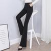 OL Office Workwear Summer High Waist Women's Wide Leg Capris Suit Pants for Women Skinny Flare Pants Woman Trousers Black