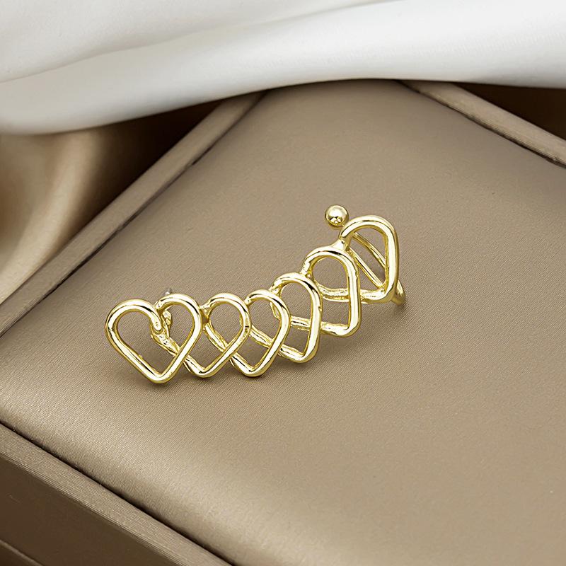 Personalized Integrated Earbone Clip Earrings, Asymmetrical Full-Drilled Butterfly Serpentine Earrings