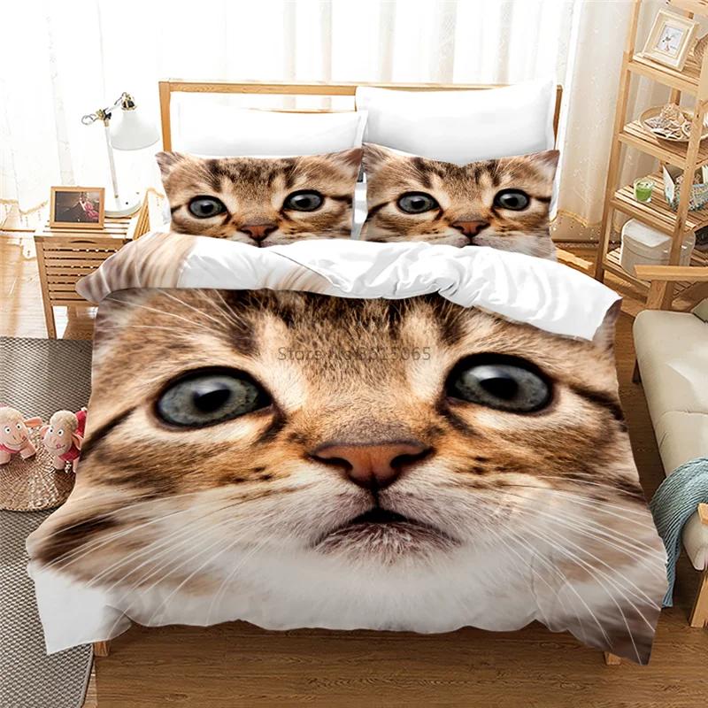 Lazy Cat 3d Bettbezug-Set mit Kissenbezug Bedrucktes Bettwäsche-Set Einzel Doppel Twin Full Queen King Size Bettwäsche Bettwäsche-Set