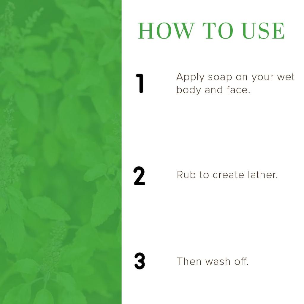 Khadi Natural Neem Tulsi Handmade Soap Pack of 1 125g x 5pcs | Herbal Bath Soap for All Skin Types