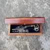Brass Boatswain Whistle with Chain, Nautical Bosun Call In Wooden Box Home Decor