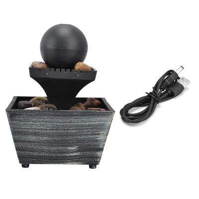 3V USB Tabletop Wasserbrunnen Indoor Ball Wasserfall Brunnen für Home Office Desktop Tisch