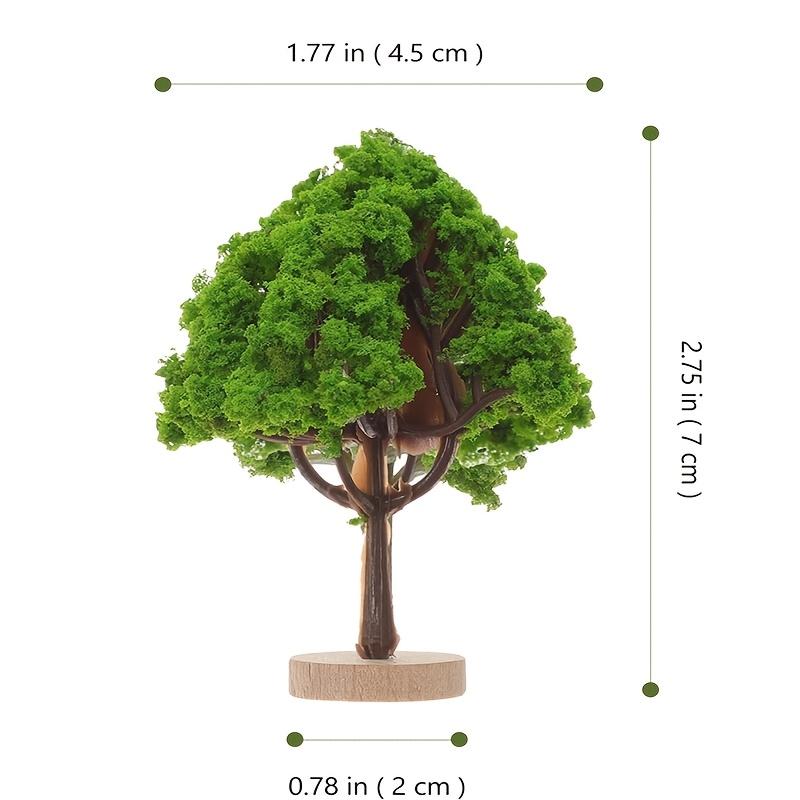 4pcs Model Tree Miniature Tree Model Tree with Base Train Landscape Building Tree DIY Crafts Miniatures Home Office Decoration