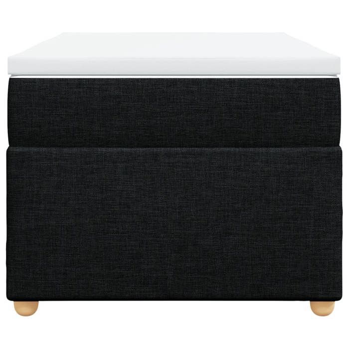 Maison Exclusive - Sommier à lattes de lit avec matelas Noir 90x200 cm Tissu