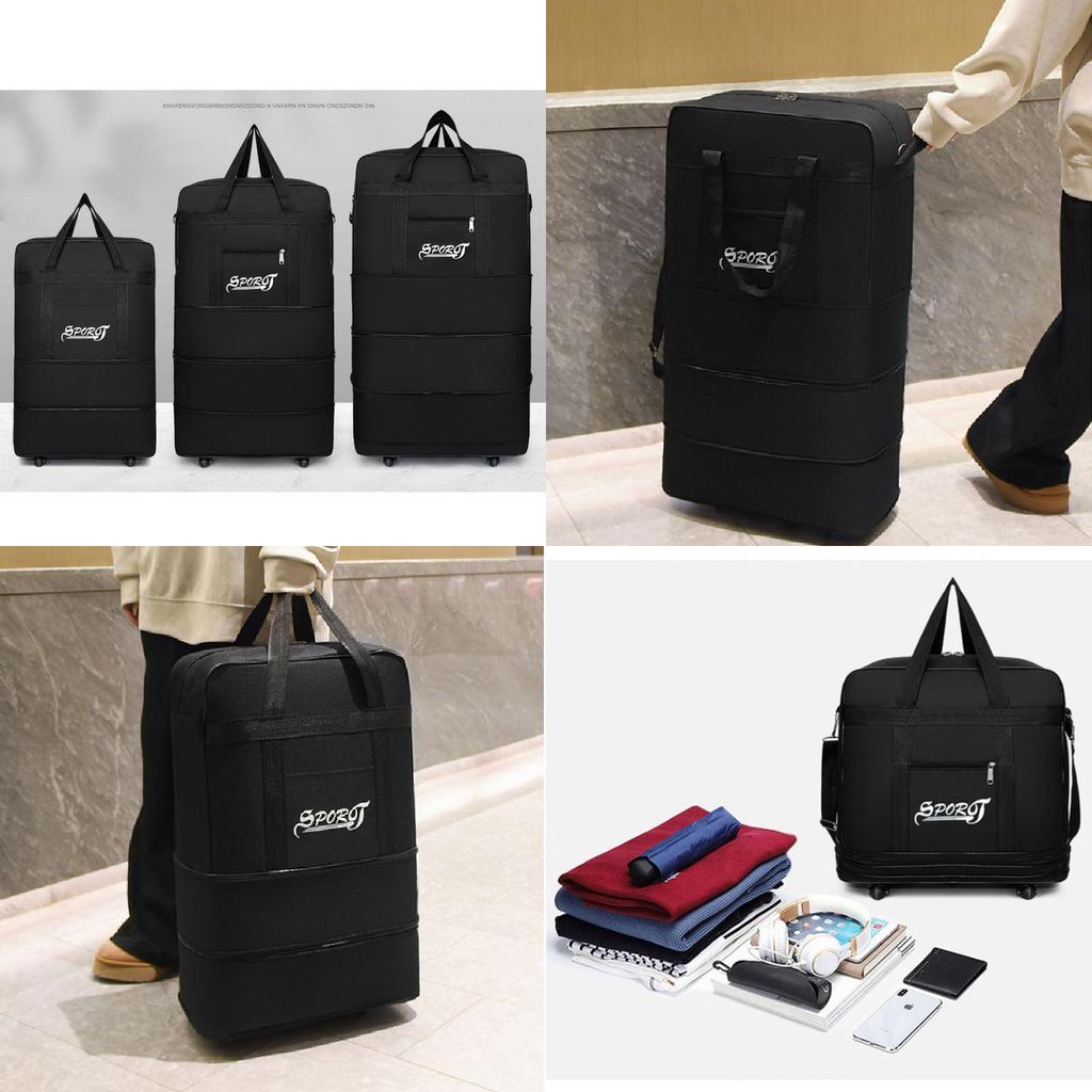 Large Capacity Foldable Travel Bag With Multiple Compartments For Air Travel