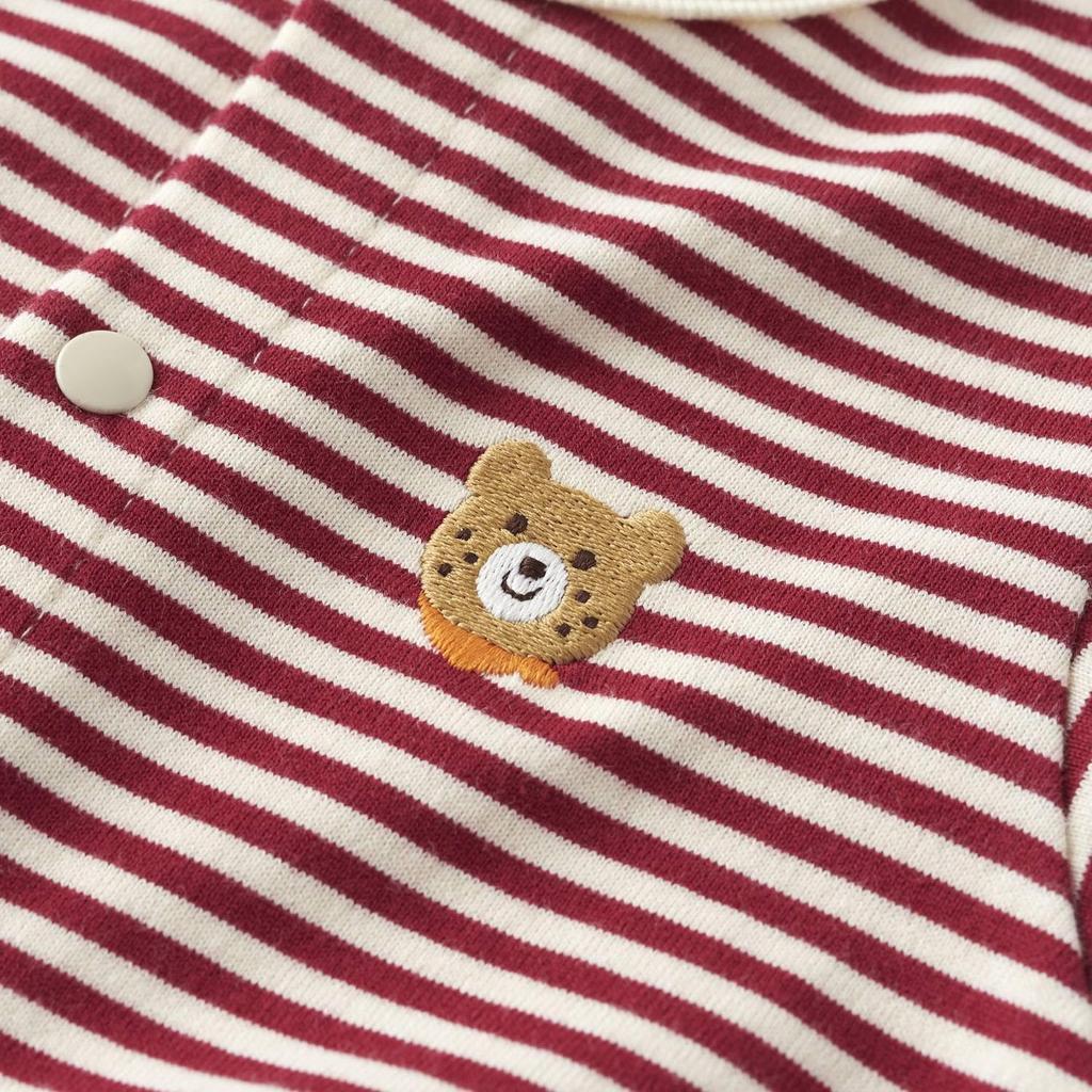 HOT Long Sleeve Coverall Boys Girls Baby Clothing Wine Red 80cm [MIKIHOUSE BISCUITS] Children's 70-1218-685