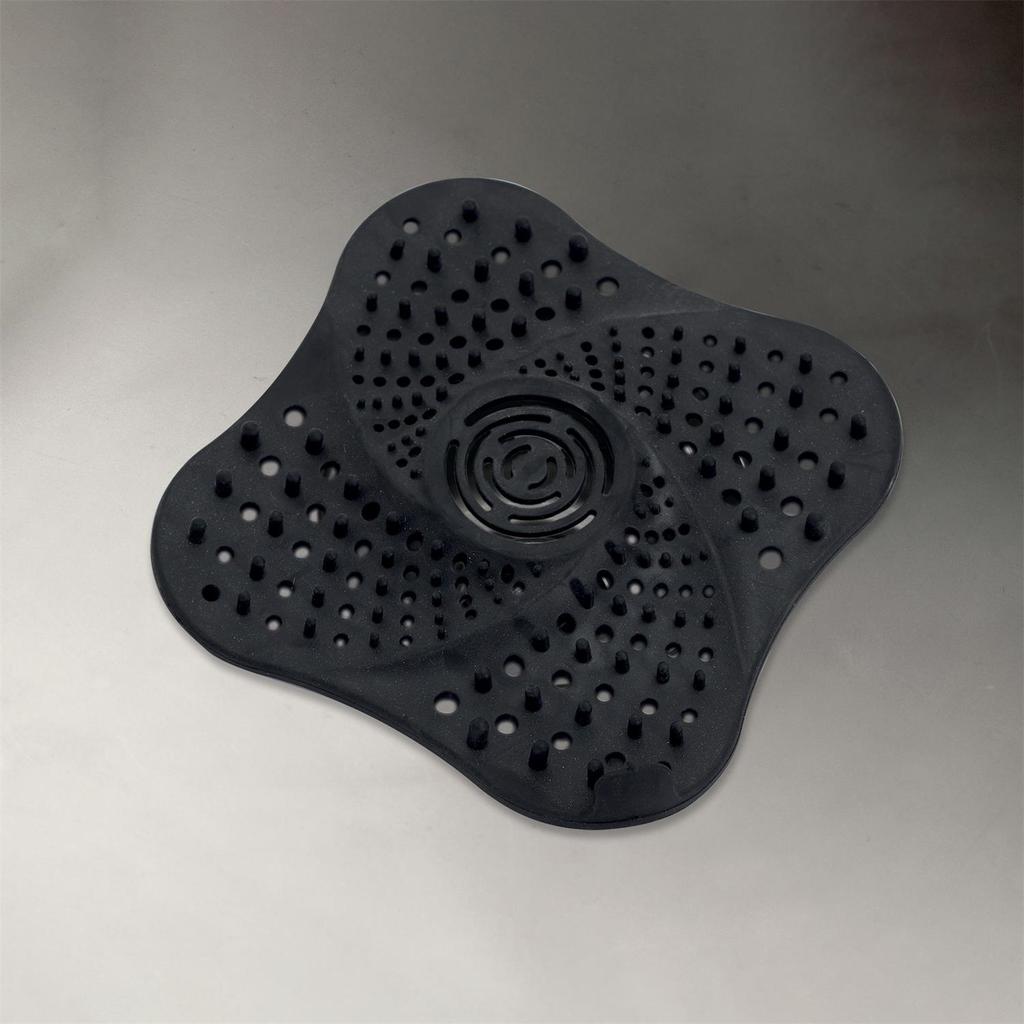 Silicone Strainer For Washbasin/Sink, Black, 13X13 Cm