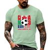 Men's Basic Crew Neck Short Sleeve T Shirt Loose Fit Casual Summer Top Soccer Themed Graphic Print Comfortable Daily Wear