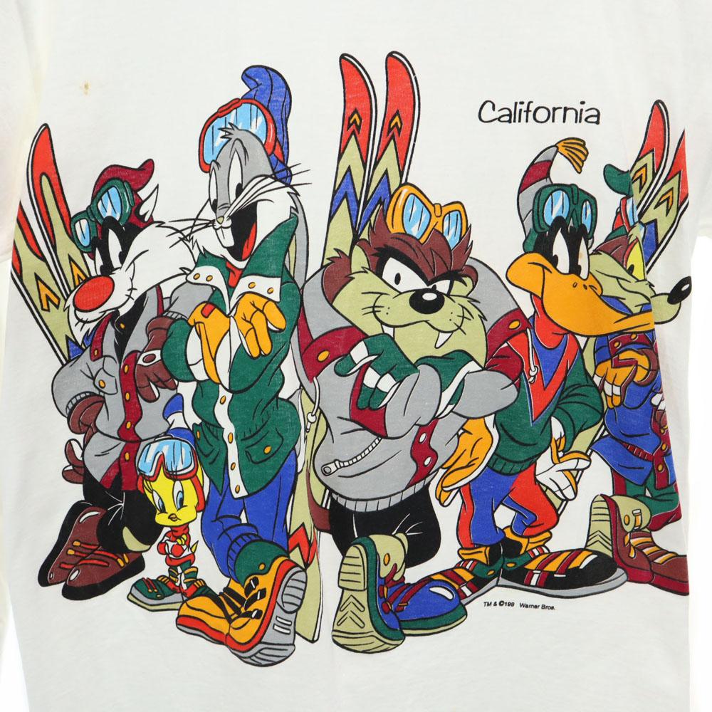 SHERRY’S 90s Unused Looney Tunes USA Made Warner Bros Deadstock Print Long Sleeve T-shirt Men's Used
