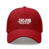 Light Beige Baseball Cap - "TOP DAD" Letter Print Polyester Adjustable Breathable Outdoor Sports Hat Unisex Dad Hat