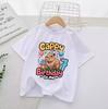 Capybara Numbers Round Neck Clothes Children Birthday T-Shirts Cartoon Tops Summer Girl T Shirt Animal White Shirts Kid Clothing