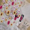 Simple Elegant Polka Dot 3D Tropical Lily Flower Nail Art Stickers