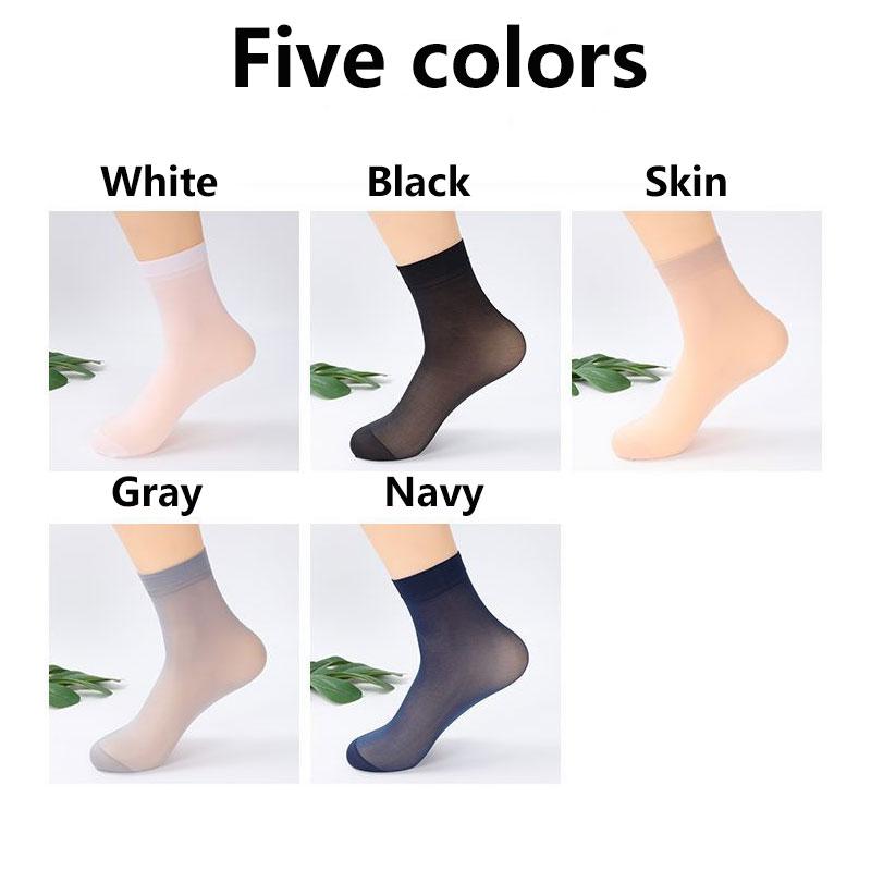 CHRLEISURE 10PCS Men's Steel Hosiery Wear Resistant Thin Breathable Ice Hosiery Short Hosiery Deodorant Anti Hook Silk Socks