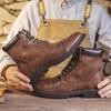 Men's Retro British Style High-Top Martin Boots: Fashionable Autumn Winter Work Footwear