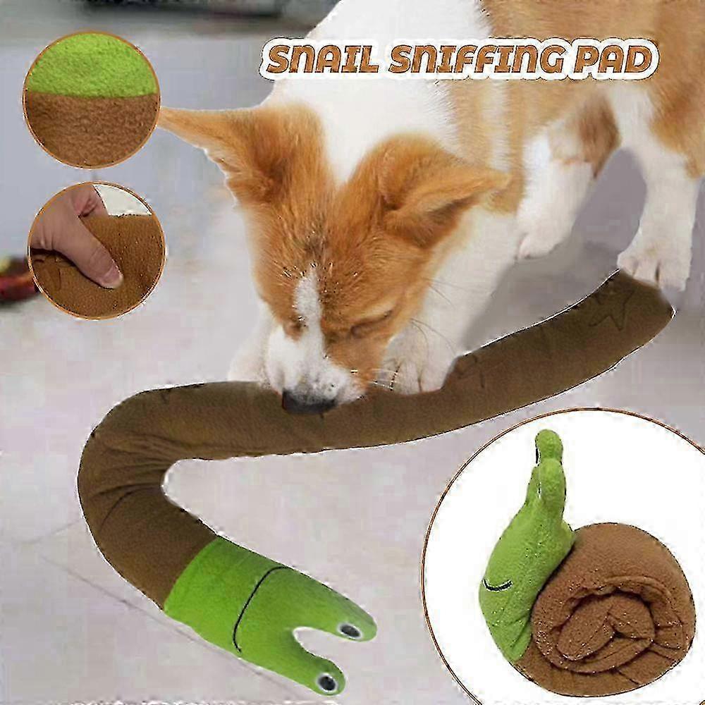 Snail Toy Dog Snuffle Snail Toy Puppy Rocking Plush Chew Toys for Stress Release Game