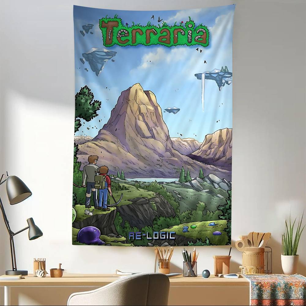 Game TTerraria Cool DIY Wall Tapestry For Living Room Home Dorm Decor Wall Art Decor