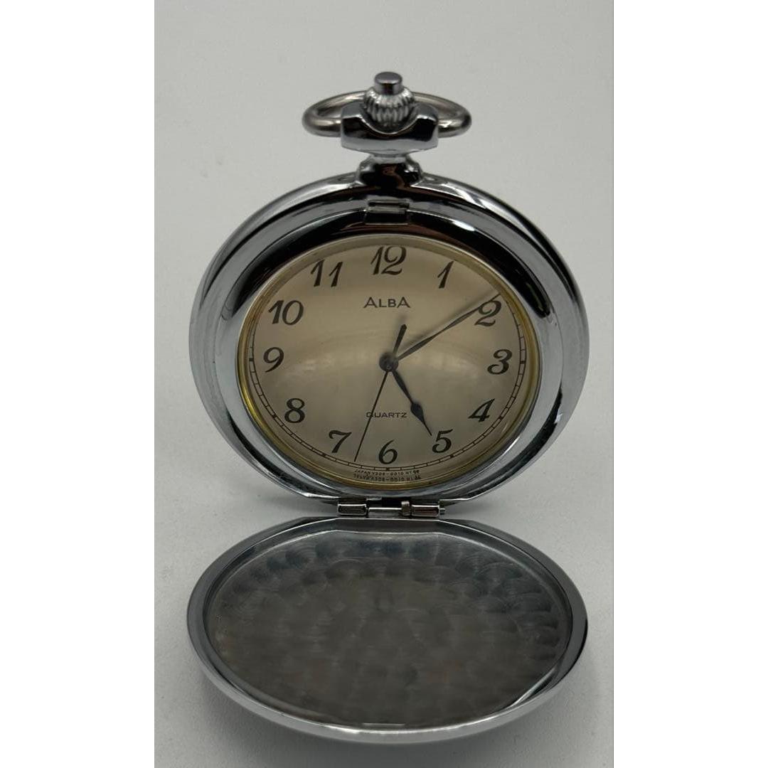 Operating SEIKO Alba pocket watch v306-0010