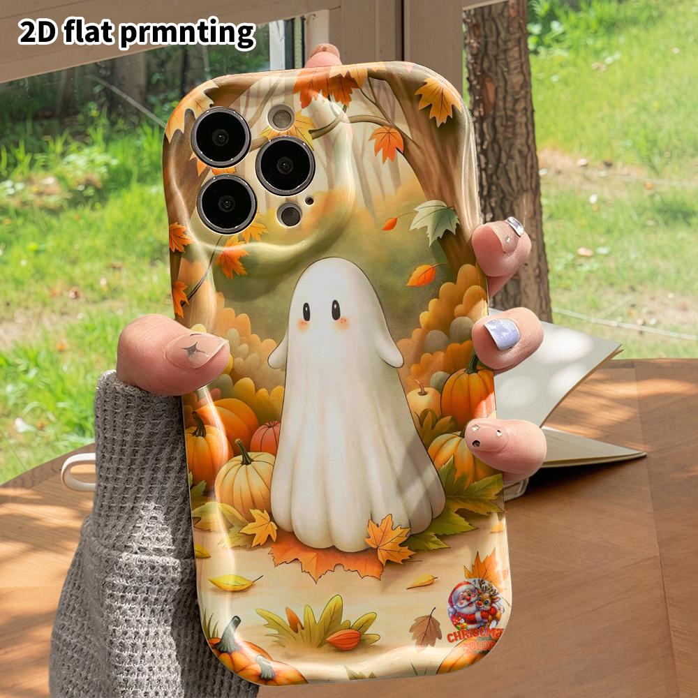 Phone Case: 2D Flat, Suitable for iPhone 18, 17, 16, 15, 14, 13, 12 Pro Protective Case, Phone Decoration, Autumn Forest, Halloween and Christmas Gift
