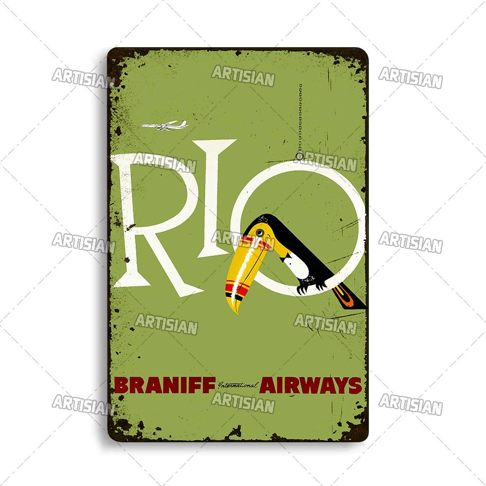 Nostalgic Brazil Metal Poster Vintage Travel Metal Tin Sign Decorative Plate Home Bar Studio Wall Decor Metal Plaque