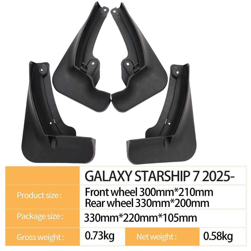 Geely Galaxy STARSHIP7 2025 Auto Tire Mudguard
