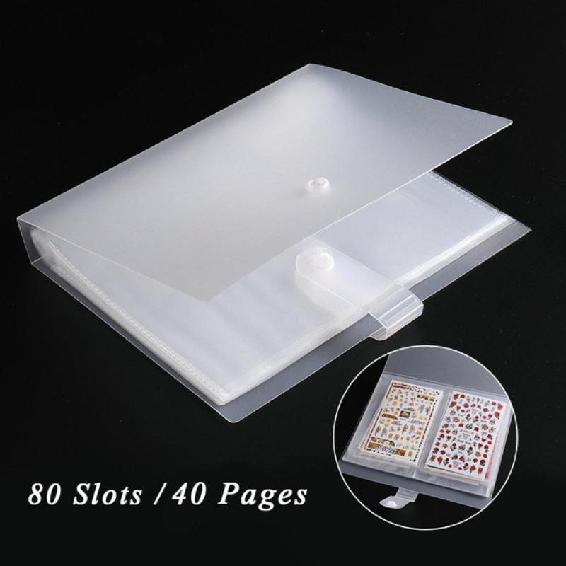 Nagelklistermärken Förvaringsbok Tom samling Bokhållare Display Visar Hylla Dekal Fotoalbum Manikyrverktyg Naglar Tillbehör