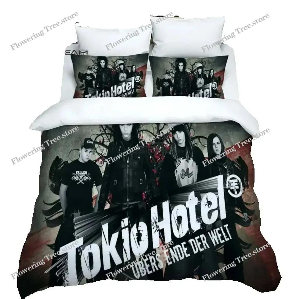 Rock band Duvet Cover Set HD Comforter Cover Tokio Hotel band printed Bedding Set for Kids Bedding Sets Bedclothes Bedroom Decor